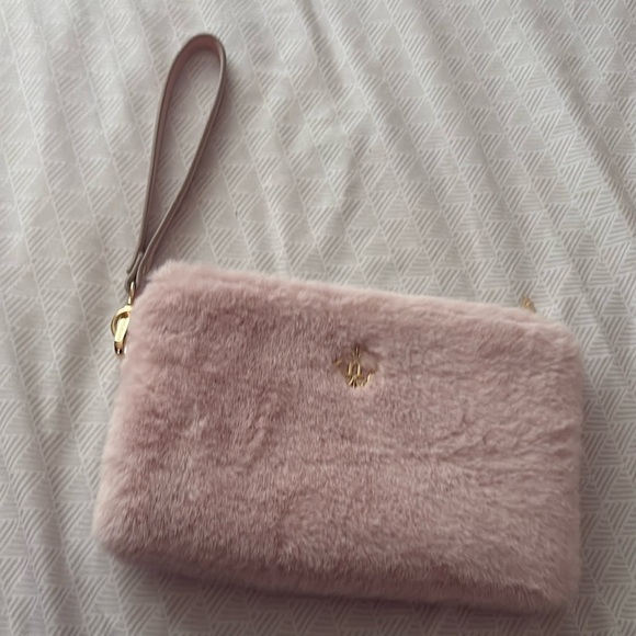 Nanette Lepore Fur Pink Clutch Wristlet - Picture 2 of 6